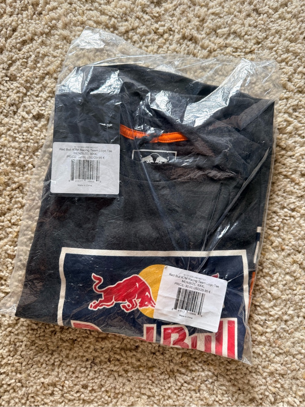 Red Bull KTM Racing Team Logo T-Shirt XXXL Black New Sealed Package Official